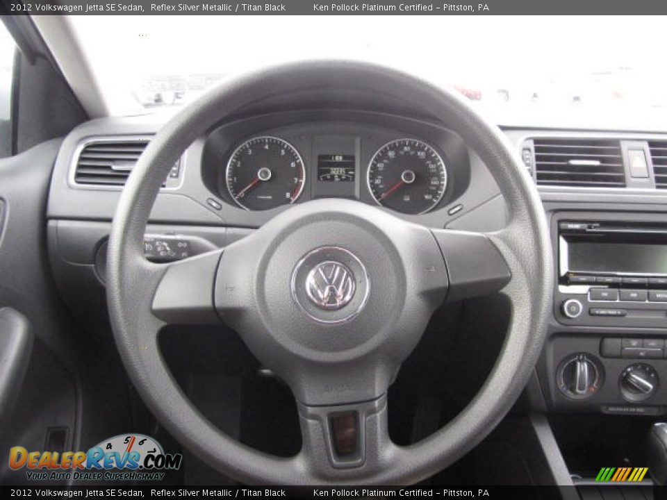 2012 Volkswagen Jetta SE Sedan Reflex Silver Metallic / Titan Black Photo #29