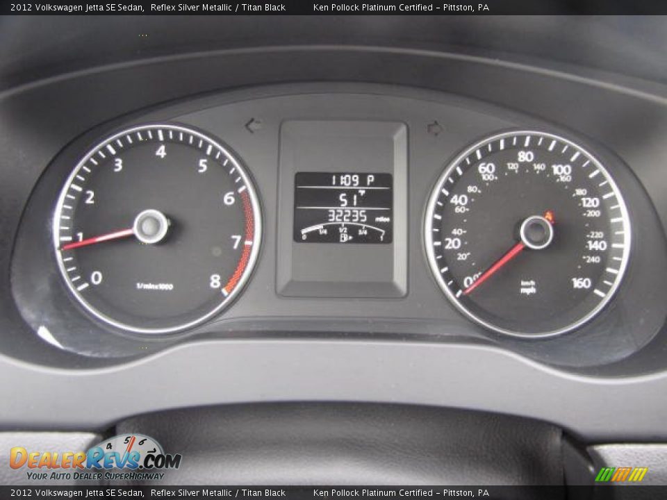 2012 Volkswagen Jetta SE Sedan Reflex Silver Metallic / Titan Black Photo #32