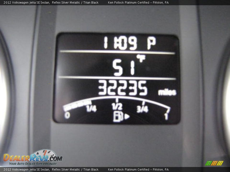 2012 Volkswagen Jetta SE Sedan Reflex Silver Metallic / Titan Black Photo #33