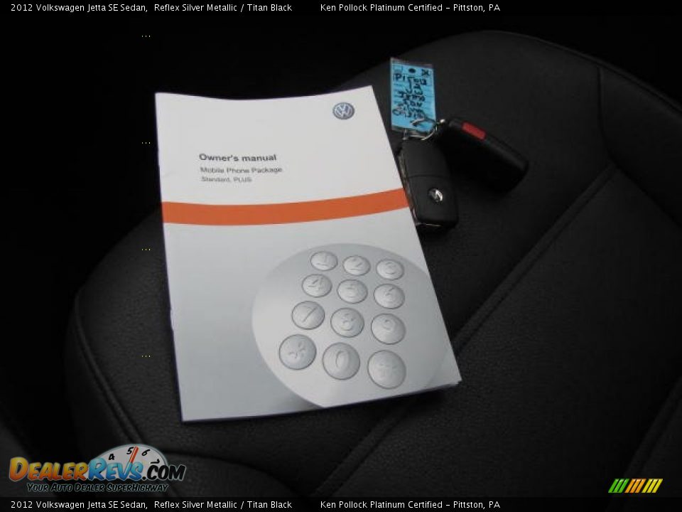 2012 Volkswagen Jetta SE Sedan Reflex Silver Metallic / Titan Black Photo #36