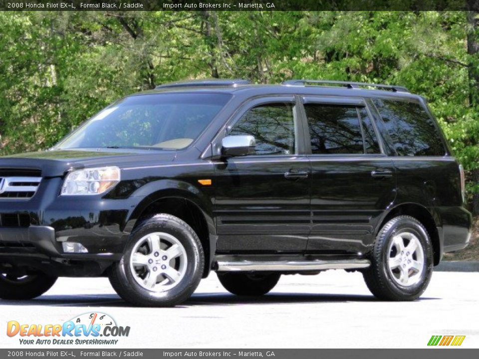 2008 Honda Pilot EX-L Formal Black / Saddle Photo #3
