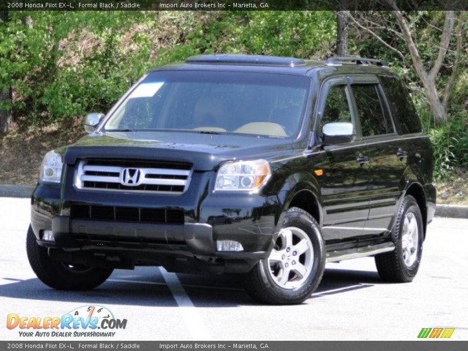 2008 Honda Pilot EX-L Formal Black / Saddle Photo #5