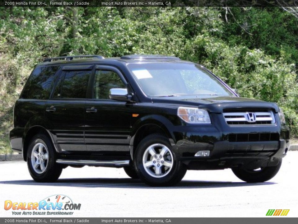 2008 Honda Pilot EX-L Formal Black / Saddle Photo #7