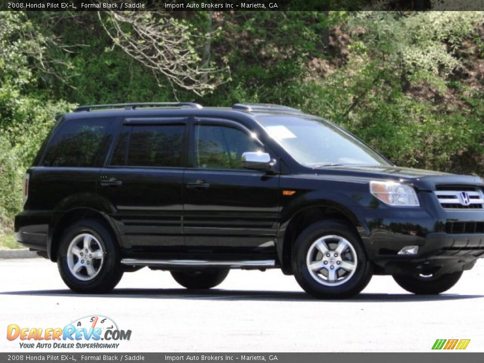 2008 Honda Pilot EX-L Formal Black / Saddle Photo #8