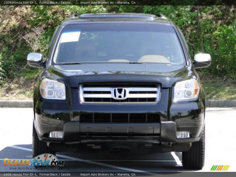 2008 Honda Pilot EX-L Formal Black / Saddle Photo #10