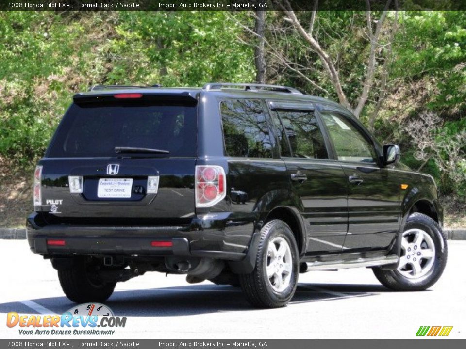 2008 Honda Pilot EX-L Formal Black / Saddle Photo #13