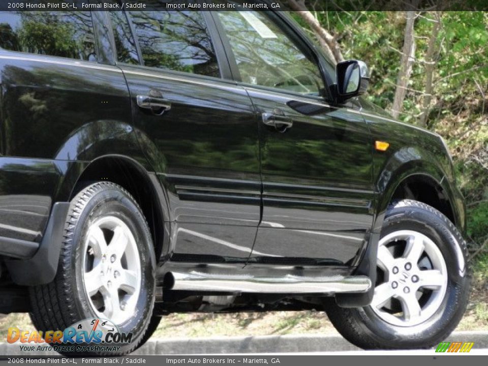 2008 Honda Pilot EX-L Formal Black / Saddle Photo #14
