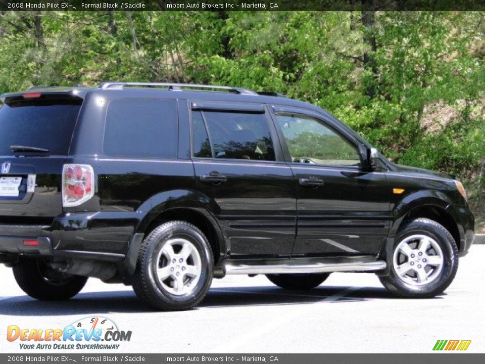 2008 Honda Pilot EX-L Formal Black / Saddle Photo #15