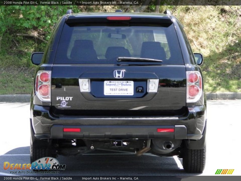 2008 Honda Pilot EX-L Formal Black / Saddle Photo #16
