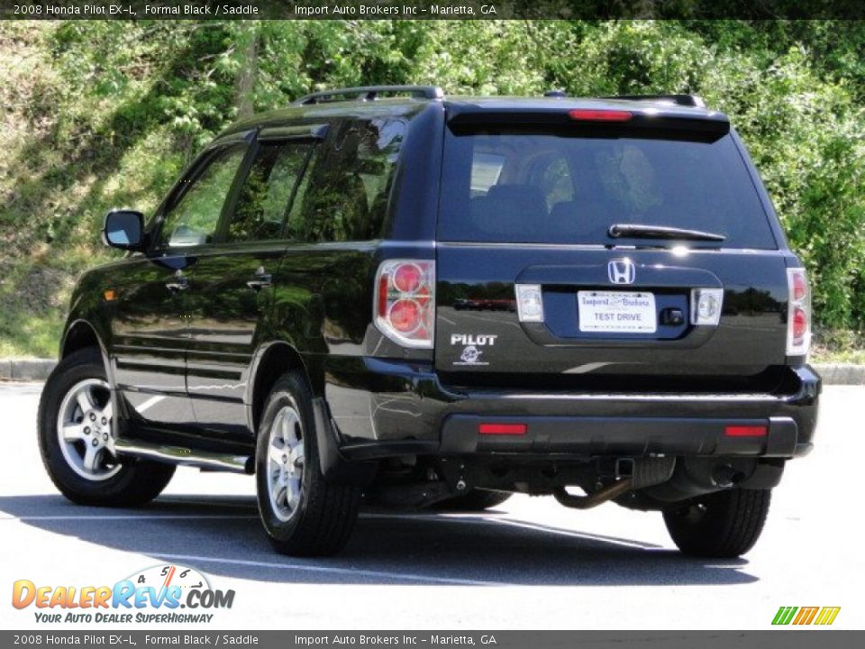 2008 Honda Pilot EX-L Formal Black / Saddle Photo #18