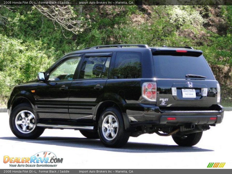 2008 Honda Pilot EX-L Formal Black / Saddle Photo #19