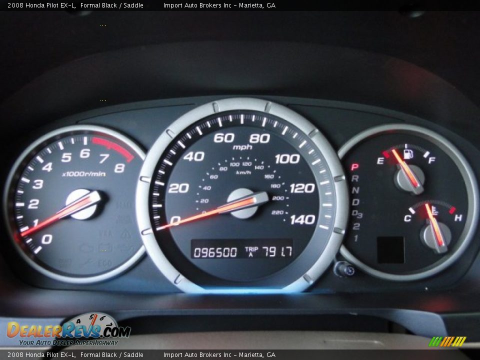 2008 Honda Pilot EX-L Formal Black / Saddle Photo #21