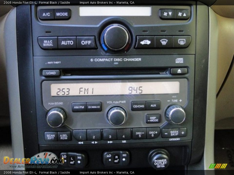 2008 Honda Pilot EX-L Formal Black / Saddle Photo #22