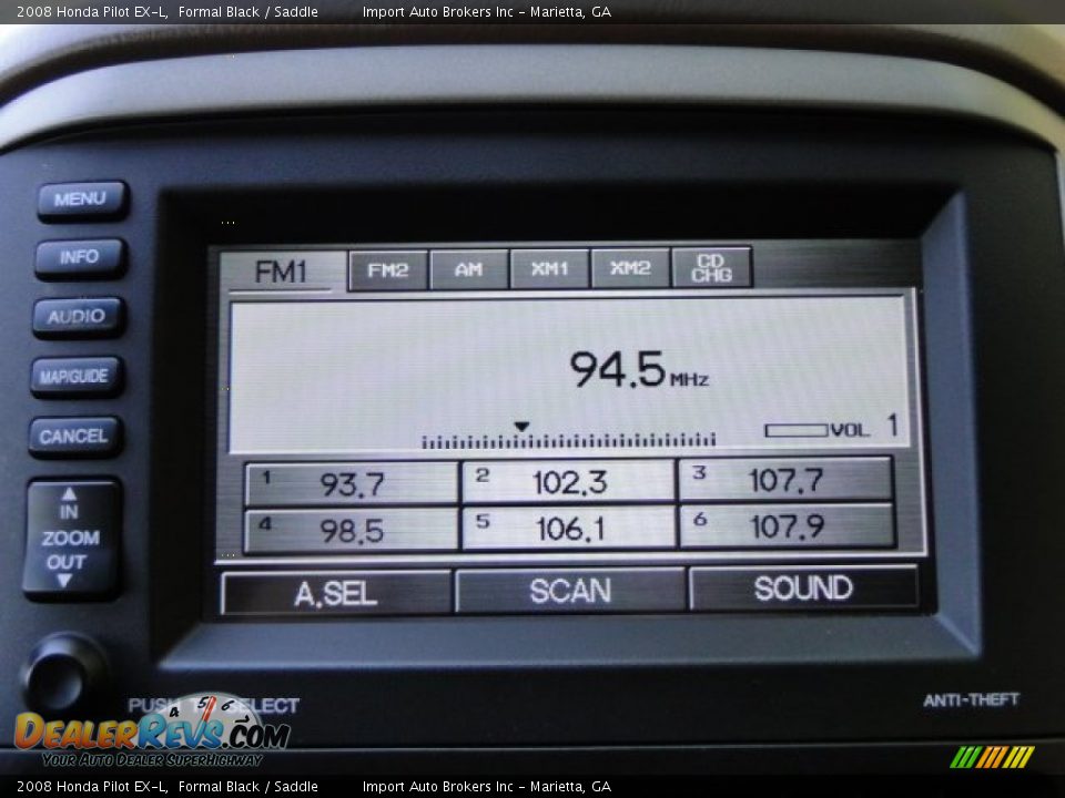 2008 Honda Pilot EX-L Formal Black / Saddle Photo #23