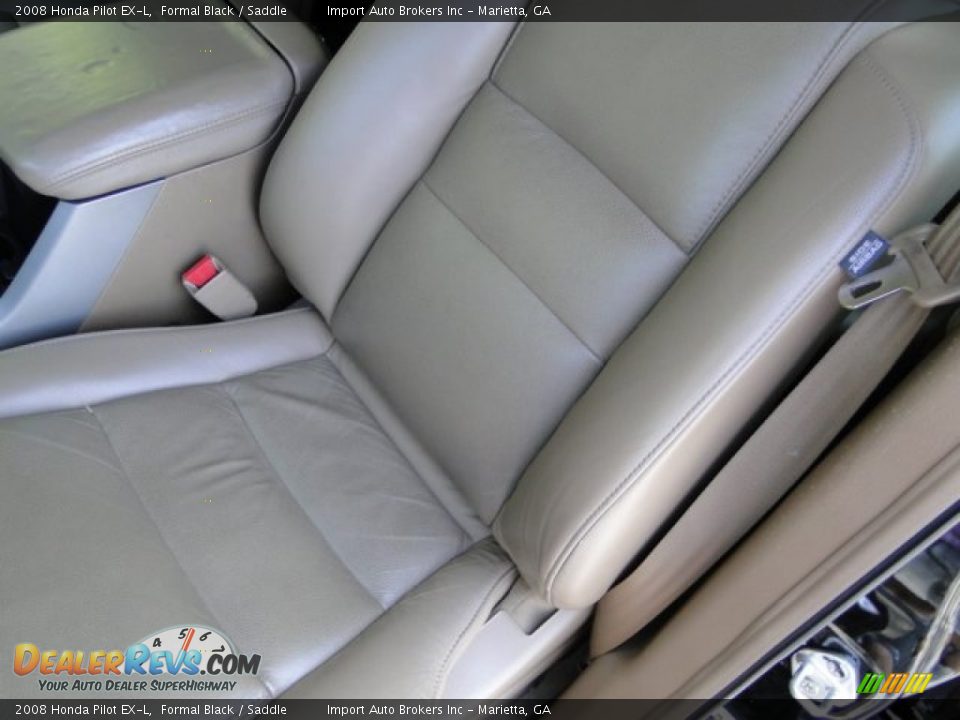 2008 Honda Pilot EX-L Formal Black / Saddle Photo #26