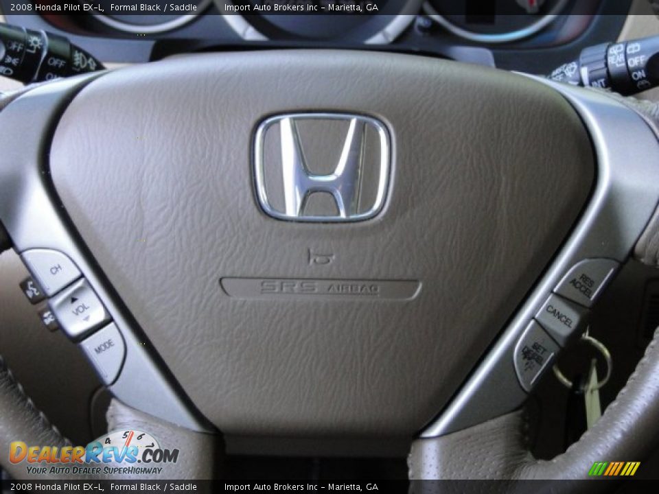 2008 Honda Pilot EX-L Formal Black / Saddle Photo #31