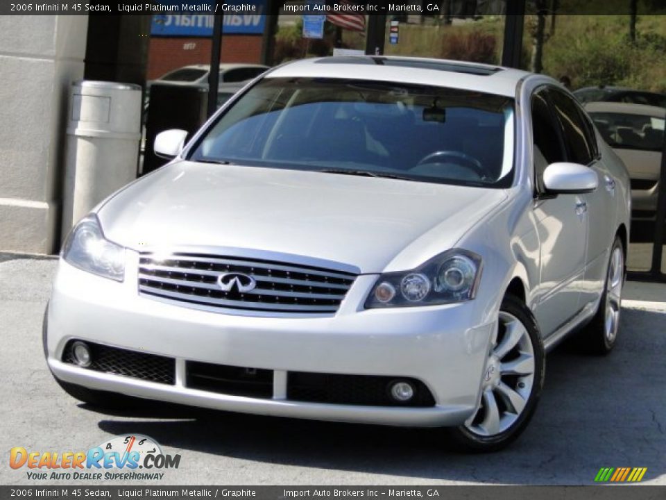 2006 Infiniti M 45 Sedan Liquid Platinum Metallic / Graphite Photo #1