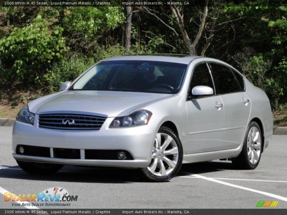2006 Infiniti M 45 Sedan Liquid Platinum Metallic / Graphite Photo #2