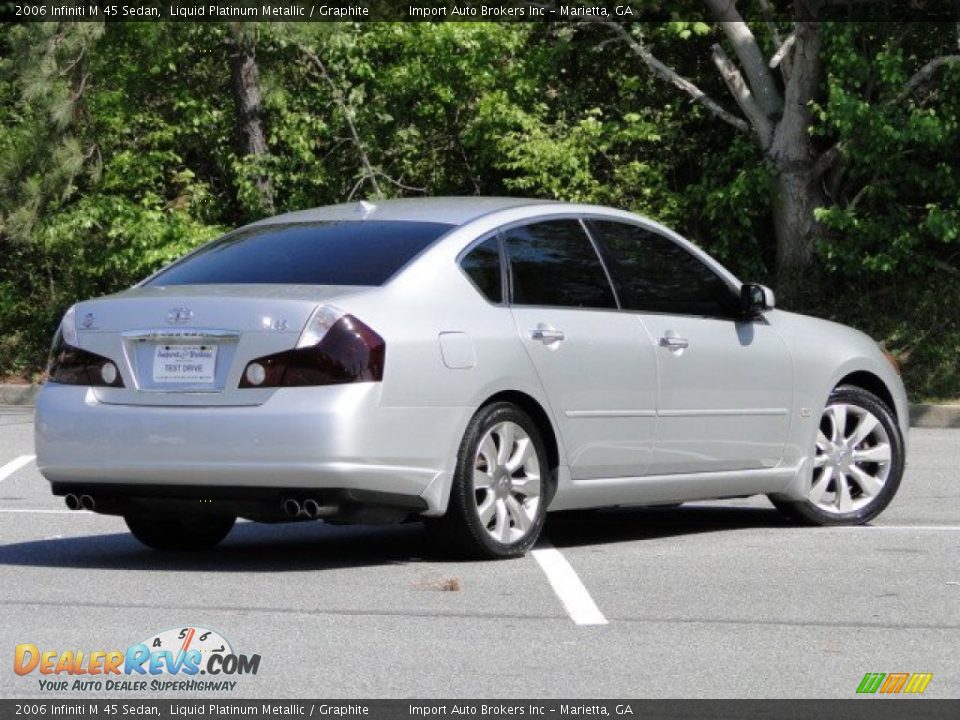 2006 Infiniti M 45 Sedan Liquid Platinum Metallic / Graphite Photo #3