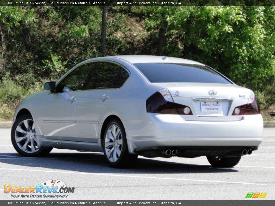 2006 Infiniti M 45 Sedan Liquid Platinum Metallic / Graphite Photo #4