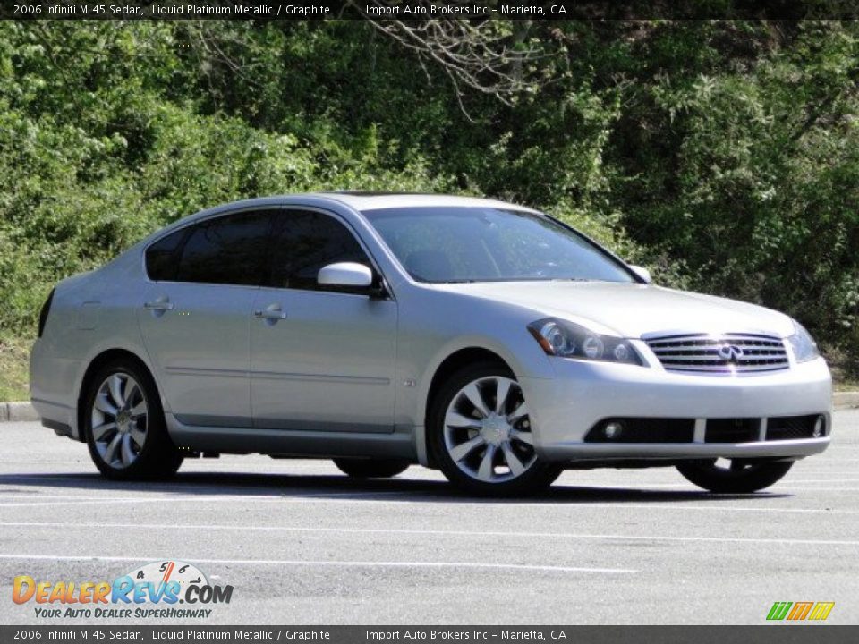 2006 Infiniti M 45 Sedan Liquid Platinum Metallic / Graphite Photo #5