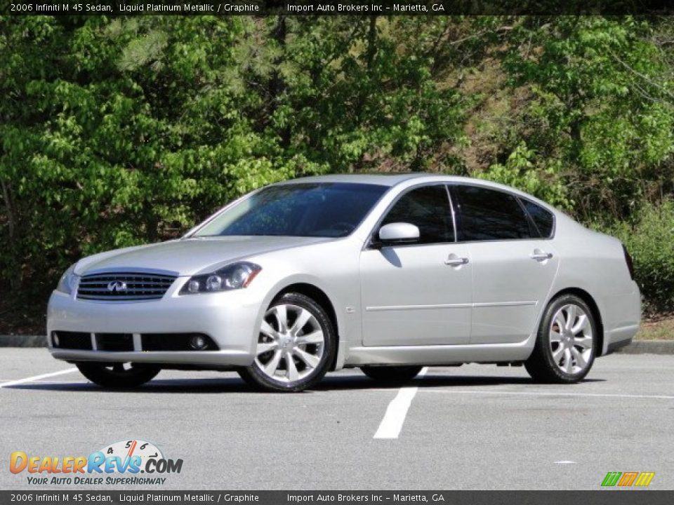 2006 Infiniti M 45 Sedan Liquid Platinum Metallic / Graphite Photo #6