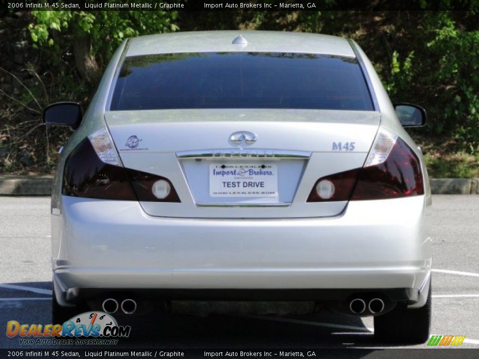 2006 Infiniti M 45 Sedan Liquid Platinum Metallic / Graphite Photo #8
