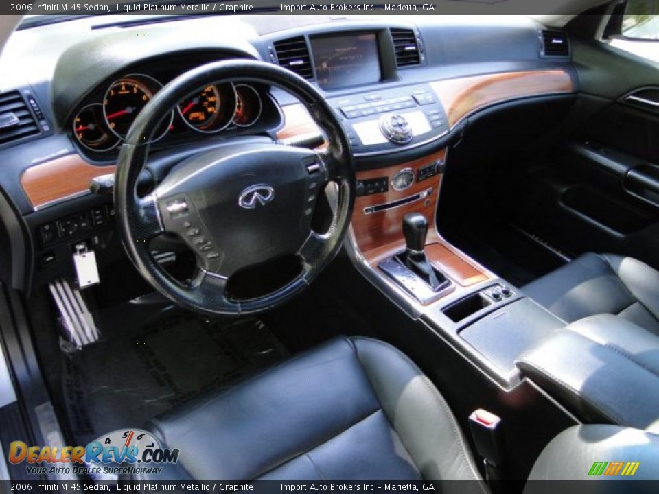 2006 Infiniti M 45 Sedan Liquid Platinum Metallic / Graphite Photo #10