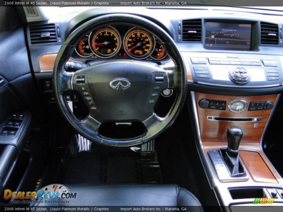 2006 Infiniti M 45 Sedan Liquid Platinum Metallic / Graphite Photo #11