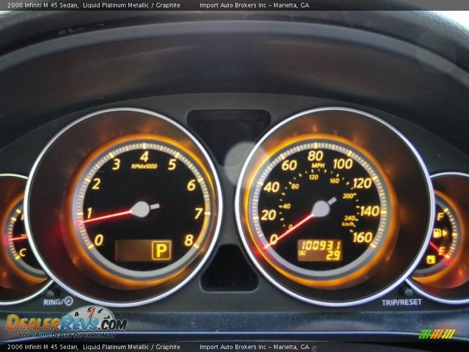 2006 Infiniti M 45 Sedan Liquid Platinum Metallic / Graphite Photo #16