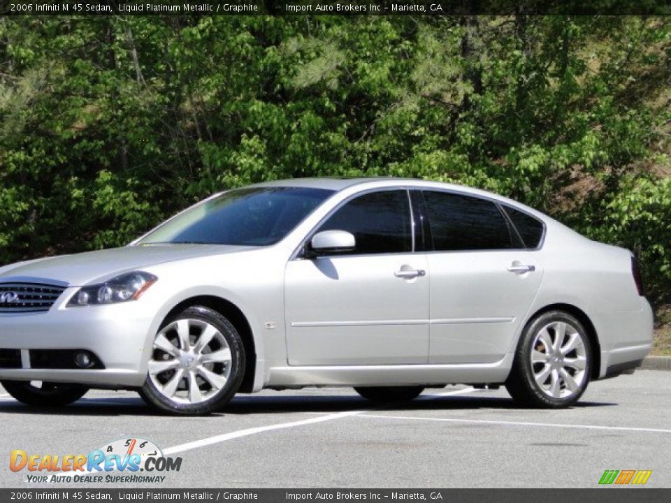 2006 Infiniti M 45 Sedan Liquid Platinum Metallic / Graphite Photo #17