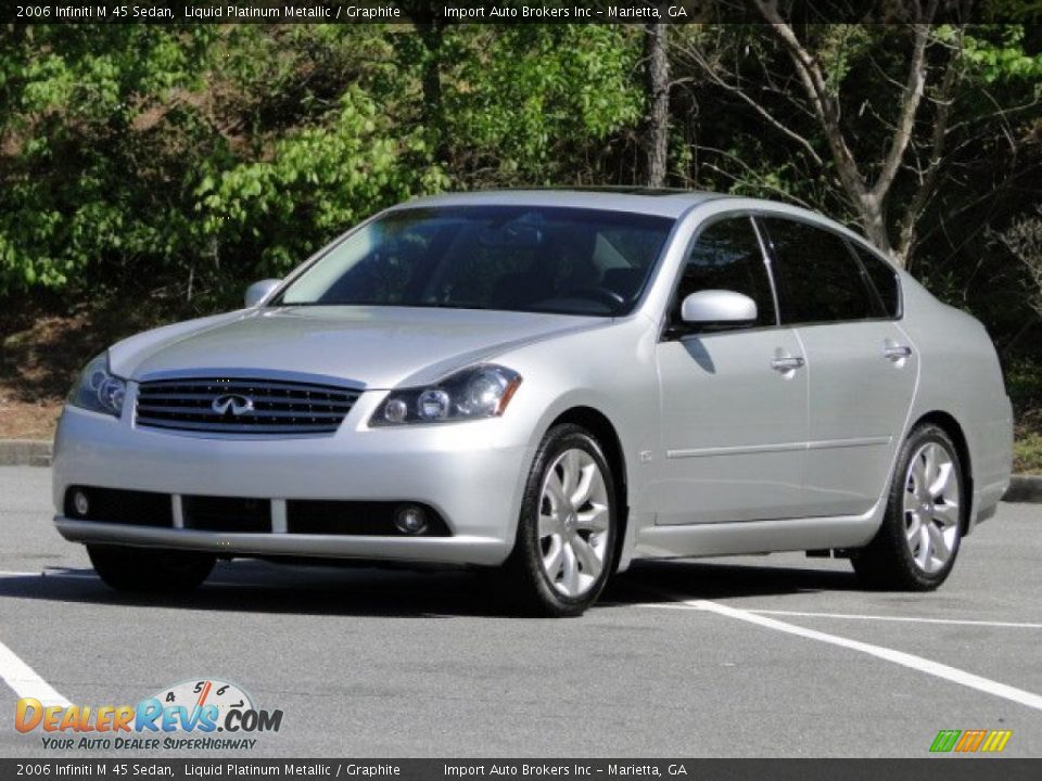 2006 Infiniti M 45 Sedan Liquid Platinum Metallic / Graphite Photo #20