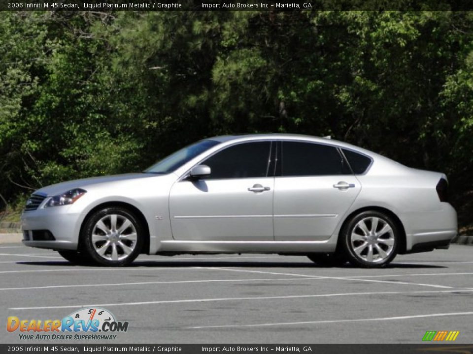 2006 Infiniti M 45 Sedan Liquid Platinum Metallic / Graphite Photo #21