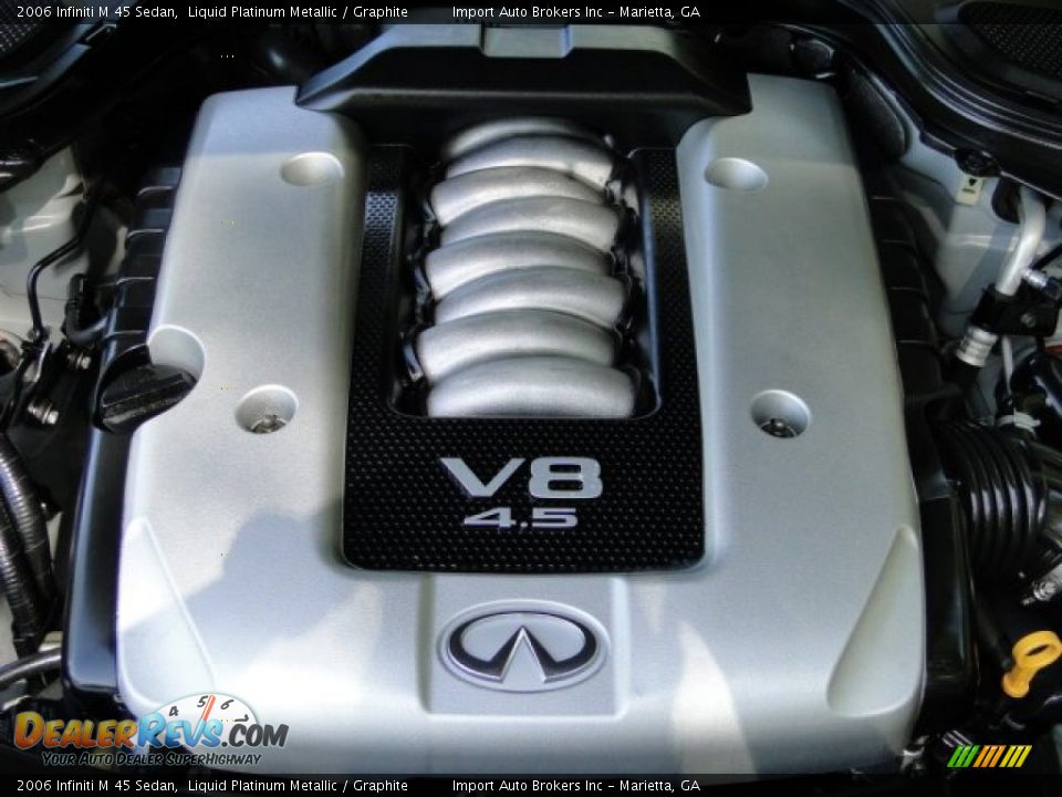 2006 Infiniti M 45 Sedan Liquid Platinum Metallic / Graphite Photo #28