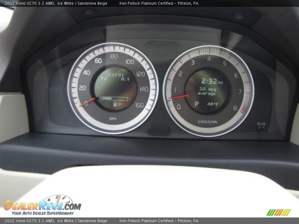 2012 Volvo XC70 3.2 AWD Ice White / Sandstone Beige Photo #32
