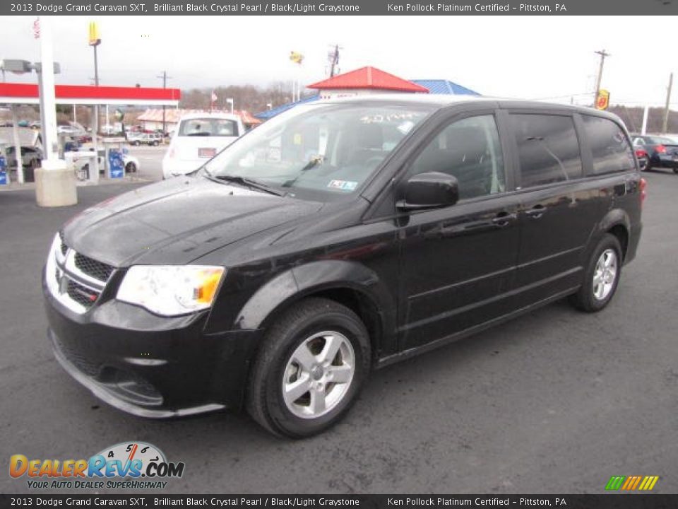 2013 Dodge Grand Caravan SXT Brilliant Black Crystal Pearl / Black/Light Graystone Photo #1