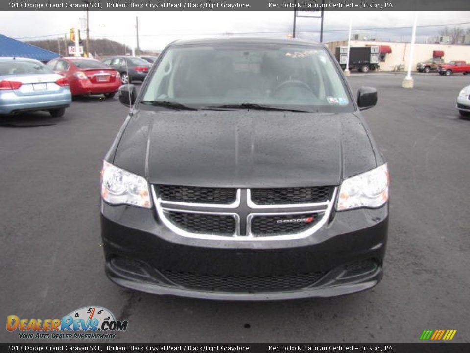 2013 Dodge Grand Caravan SXT Brilliant Black Crystal Pearl / Black/Light Graystone Photo #2