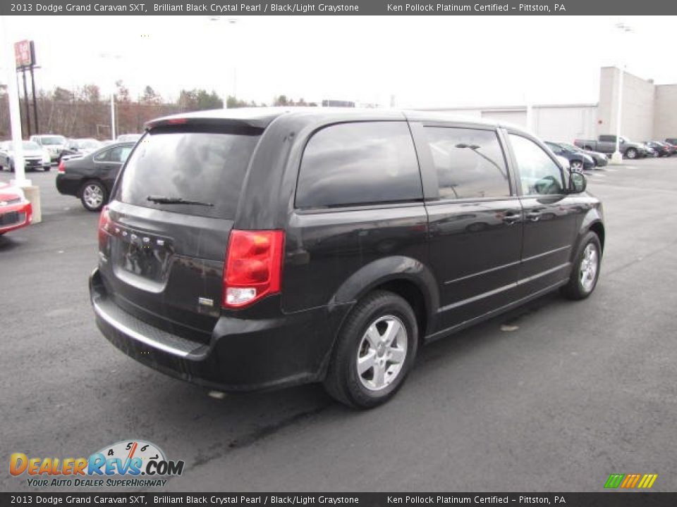 2013 Dodge Grand Caravan SXT Brilliant Black Crystal Pearl / Black/Light Graystone Photo #5