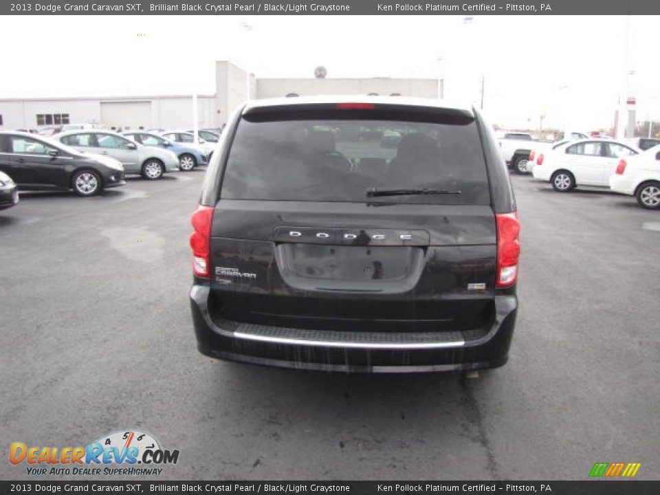 2013 Dodge Grand Caravan SXT Brilliant Black Crystal Pearl / Black/Light Graystone Photo #6