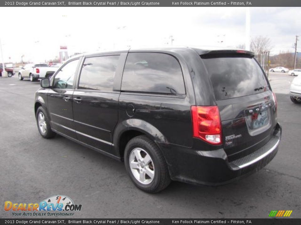 2013 Dodge Grand Caravan SXT Brilliant Black Crystal Pearl / Black/Light Graystone Photo #7