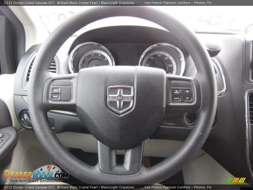 2013 Dodge Grand Caravan SXT Brilliant Black Crystal Pearl / Black/Light Graystone Photo #27