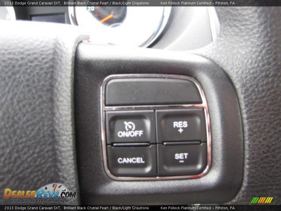 2013 Dodge Grand Caravan SXT Brilliant Black Crystal Pearl / Black/Light Graystone Photo #34