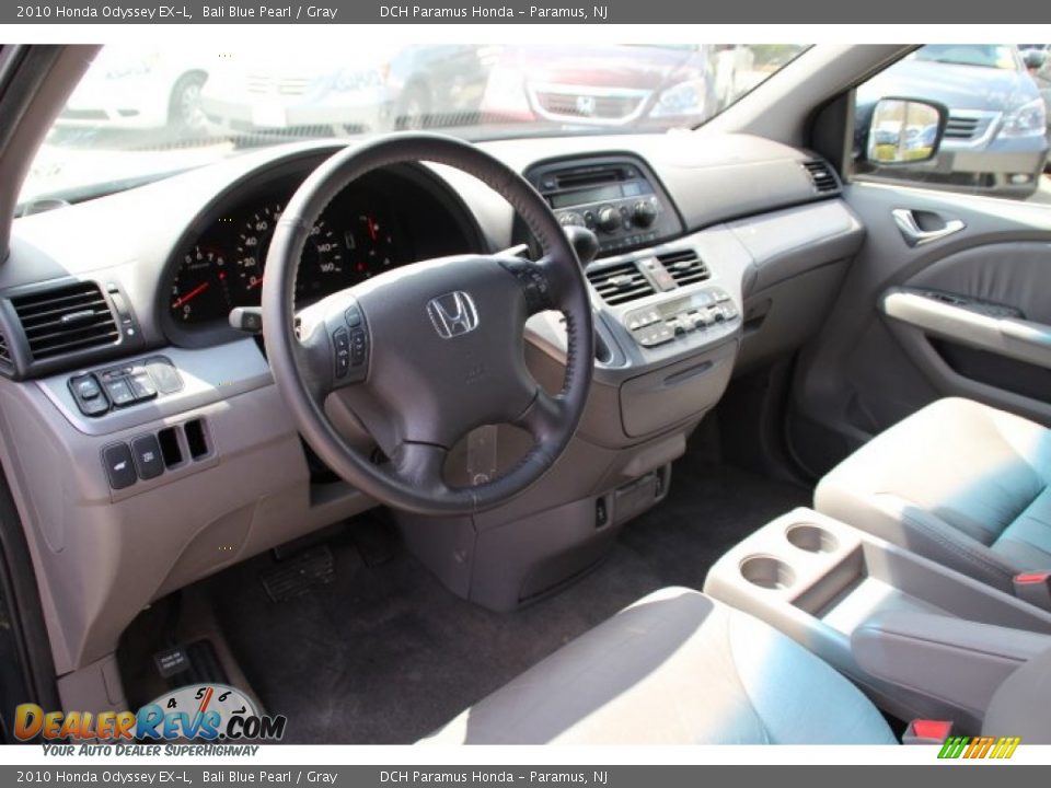 2010 Honda Odyssey EX-L Bali Blue Pearl / Gray Photo #10