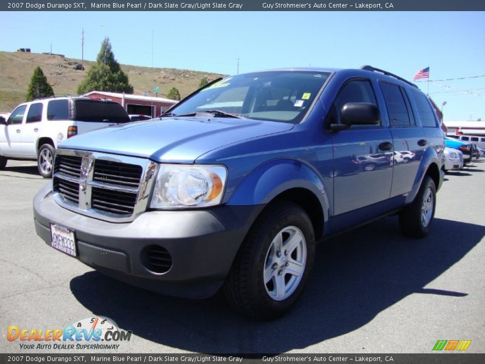 2007 Dodge Durango SXT Marine Blue Pearl / Dark Slate Gray/Light Slate Gray Photo #3