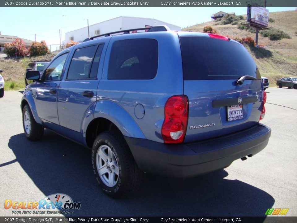 2007 Dodge Durango SXT Marine Blue Pearl / Dark Slate Gray/Light Slate Gray Photo #5