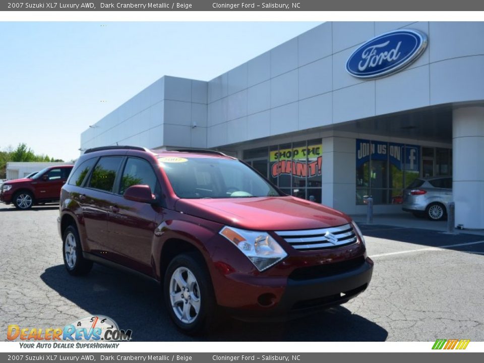 2007 Suzuki XL7 Luxury AWD Dark Cranberry Metallic / Beige Photo #1