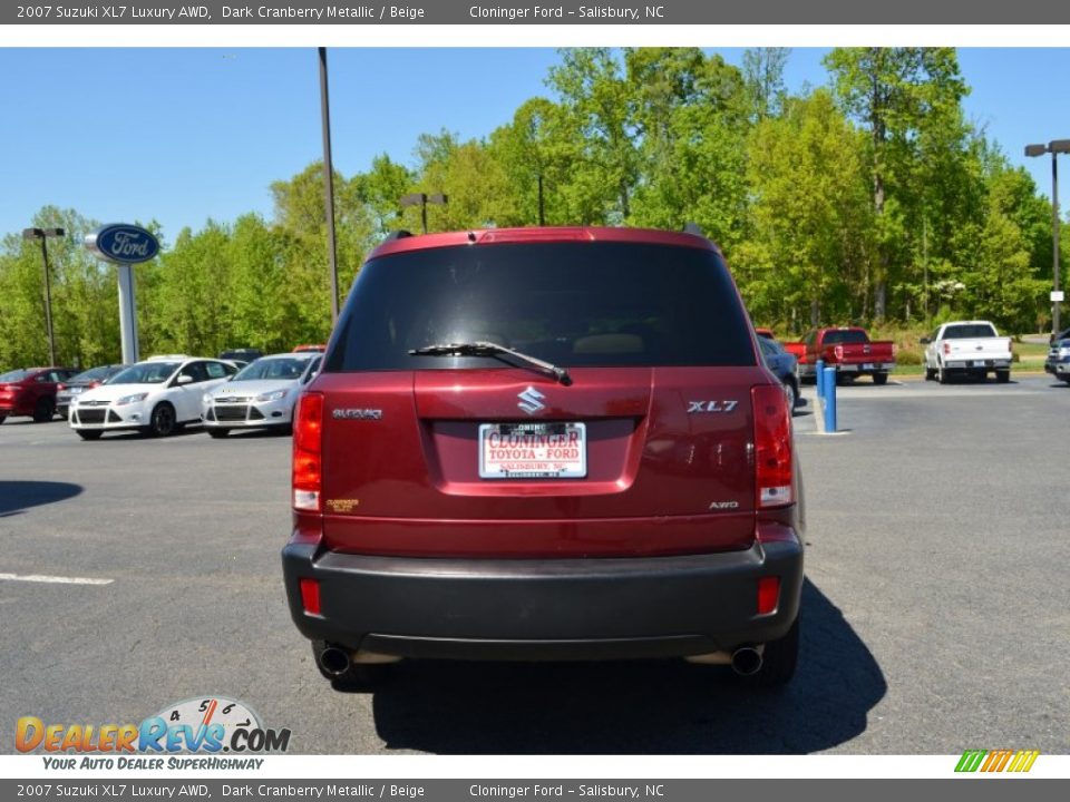 2007 Suzuki XL7 Luxury AWD Dark Cranberry Metallic / Beige Photo #4
