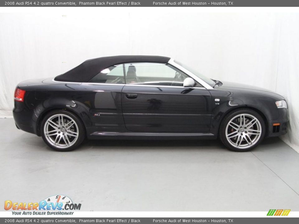 2008 Audi RS4 4.2 quattro Convertible Phantom Black Pearl Effect / Black Photo #2