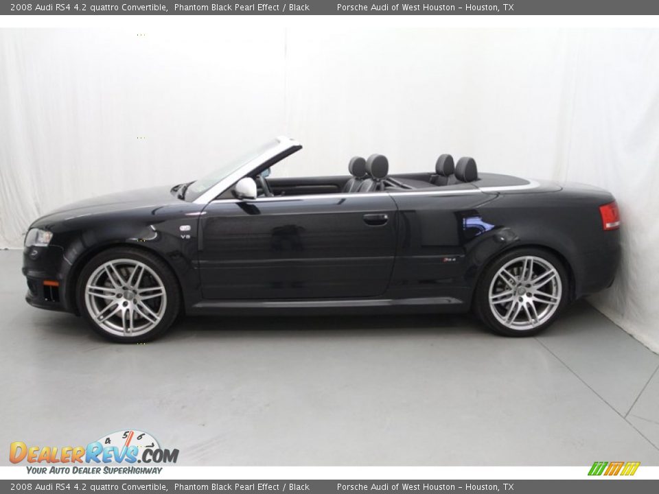 Phantom Black Pearl Effect 2008 Audi RS4 4.2 quattro Convertible Photo #4