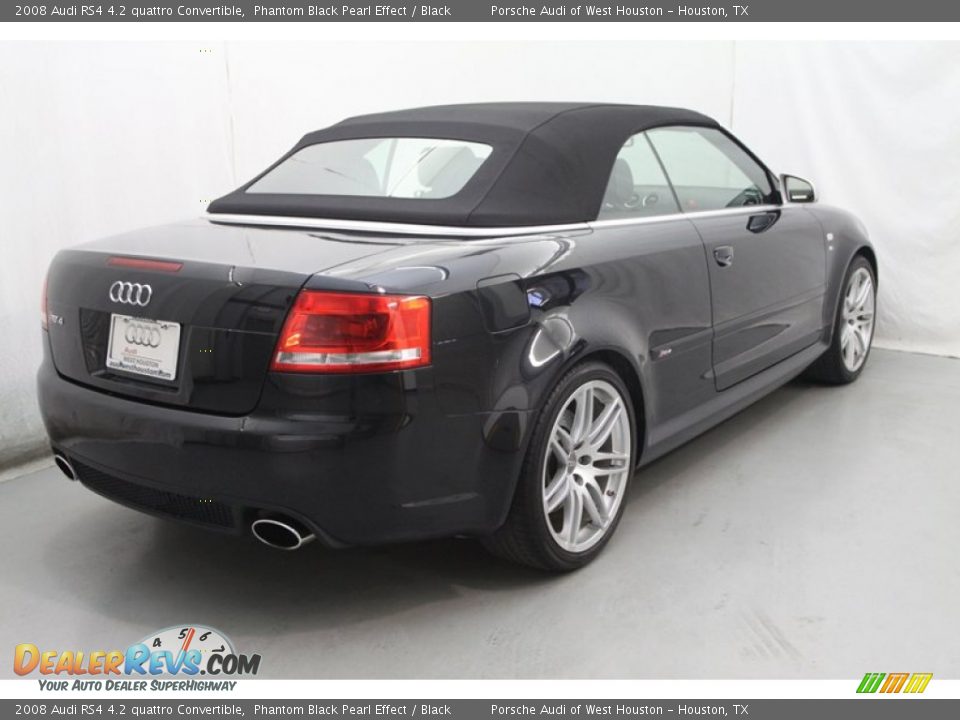 2008 Audi RS4 4.2 quattro Convertible Phantom Black Pearl Effect / Black Photo #7
